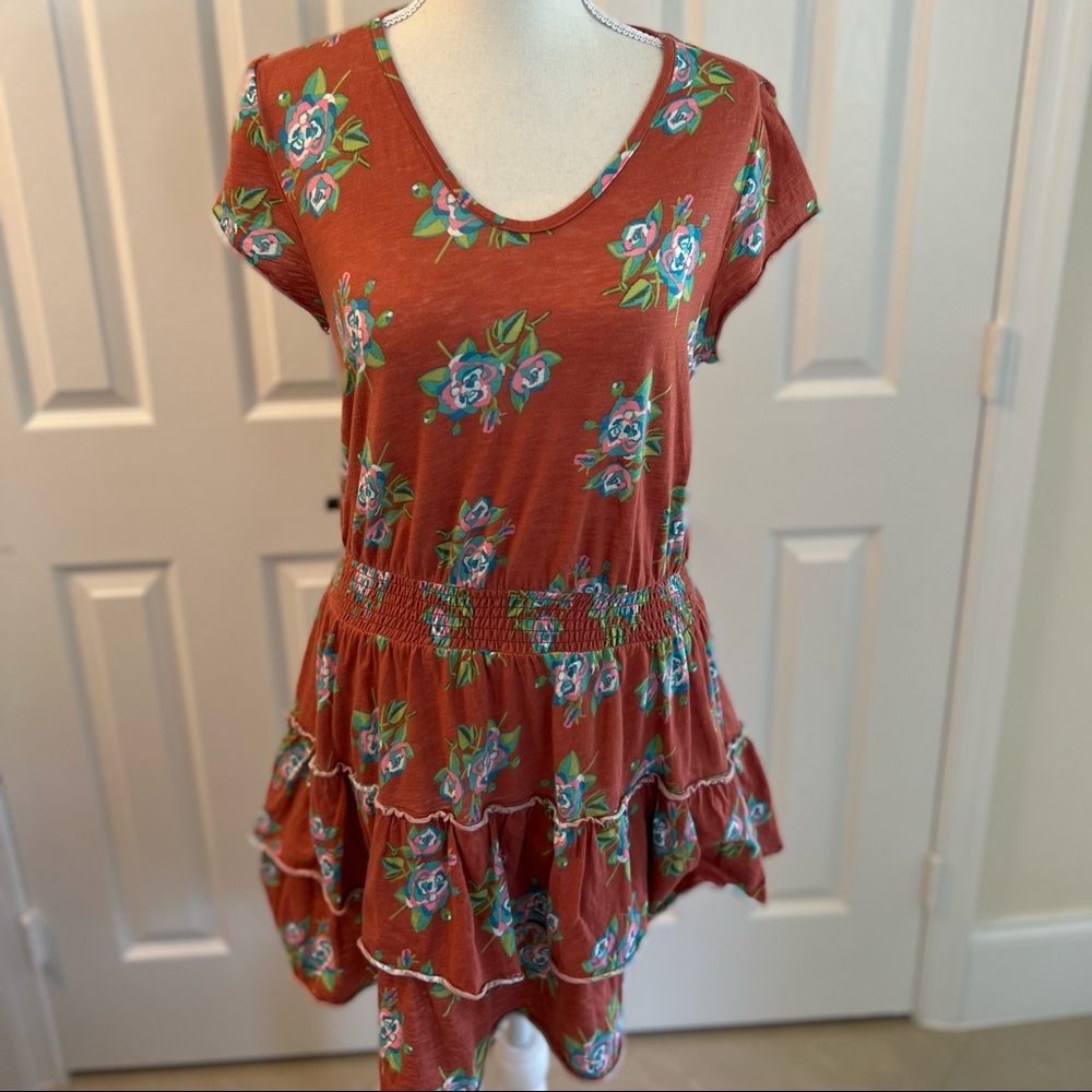Super cute burnt brown/orange floral dress from Matilda Jane.